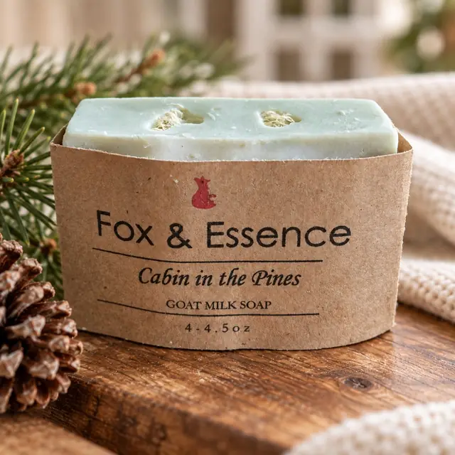 Cabin in the pines goat milk soap