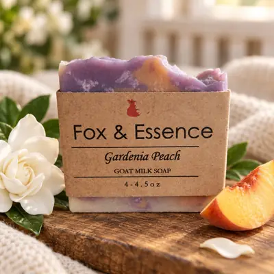Gardenia Peach goat milk soap