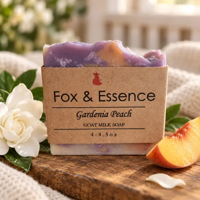 Gardenia Peach goat milk soap