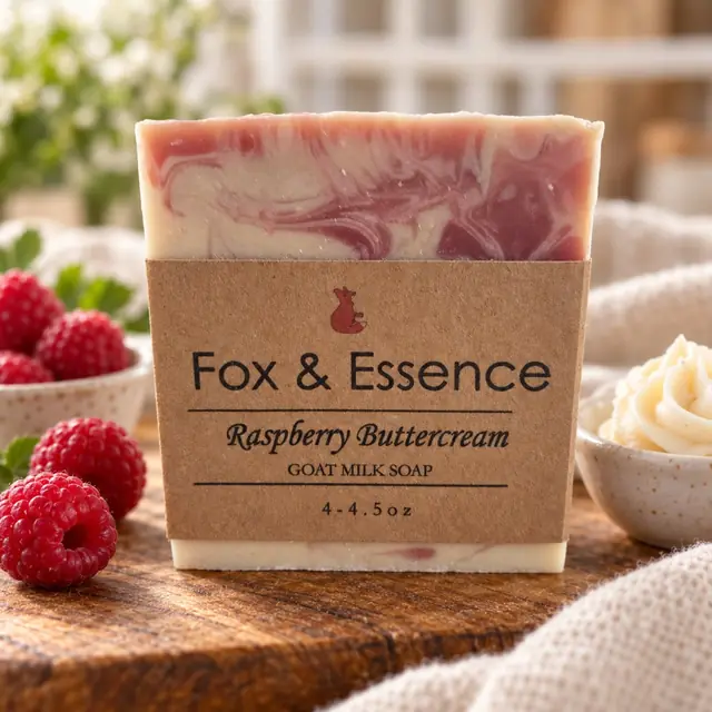 Raspberry Buttercream goat milk soap